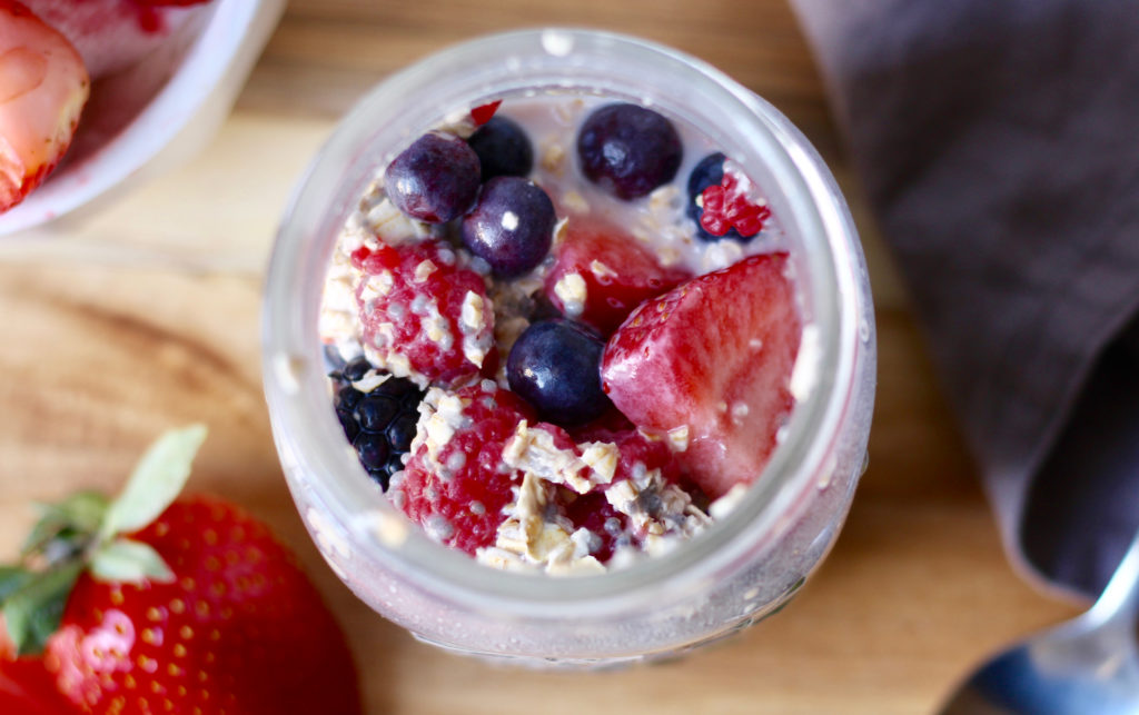 Berrylicious Overnight Oats in a Jar